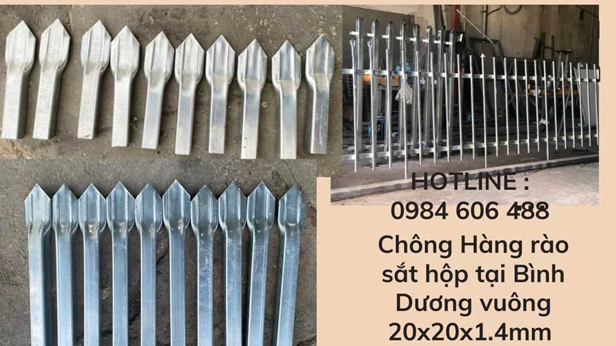 Chông hàng rào sắt hộp