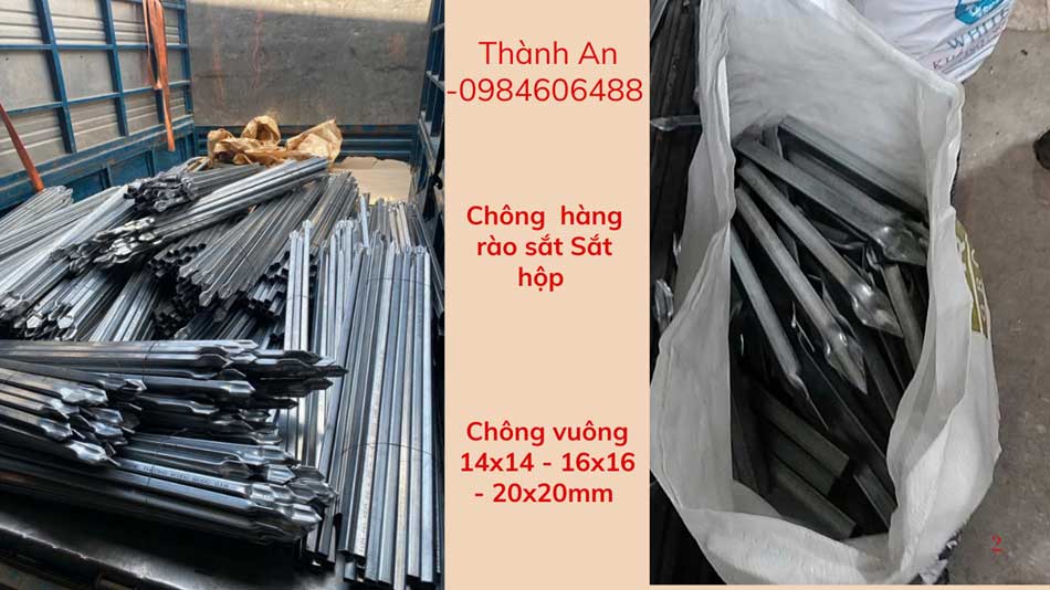 Chông hàng rào sắt hộp 