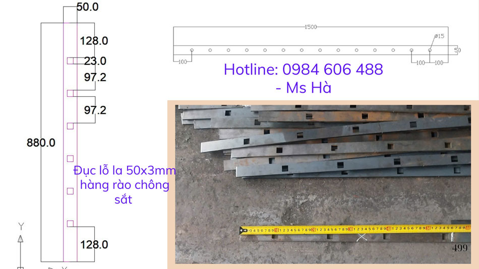 Hàng rào chông sắt 