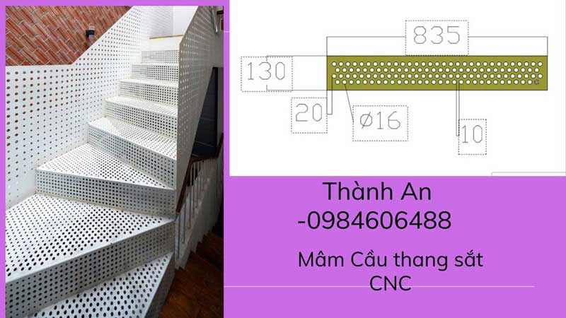 Mâm Cầu Thang Sắt 