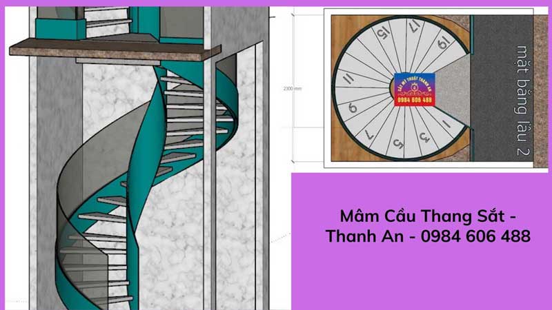 Mâm Cầu Thang Sắt