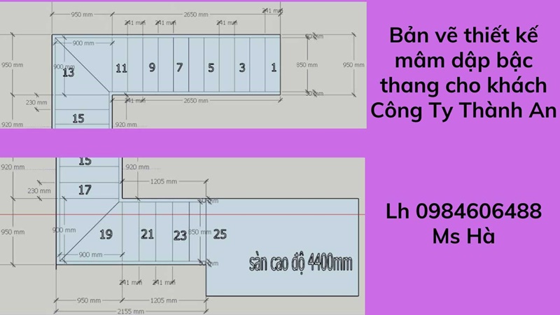 Mâm Cầu Thang Sắt