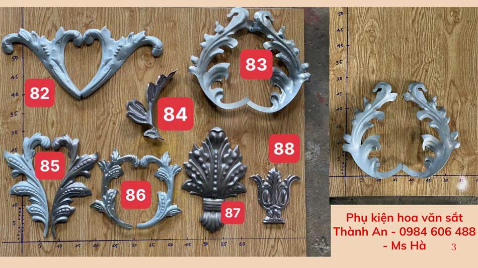 Phụ kiện hoa văn sắt 28