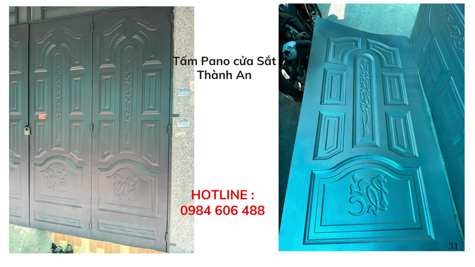 Tấm pano cửa sắt