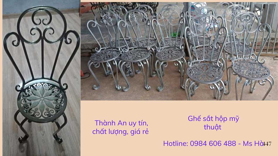 bàn ghế sắt mỹ thuật 22
