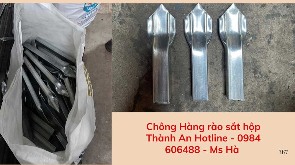 chông hàng rào sắt hộp 57