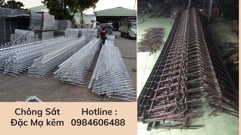 Chông Sắt Đặc Mũi Mác