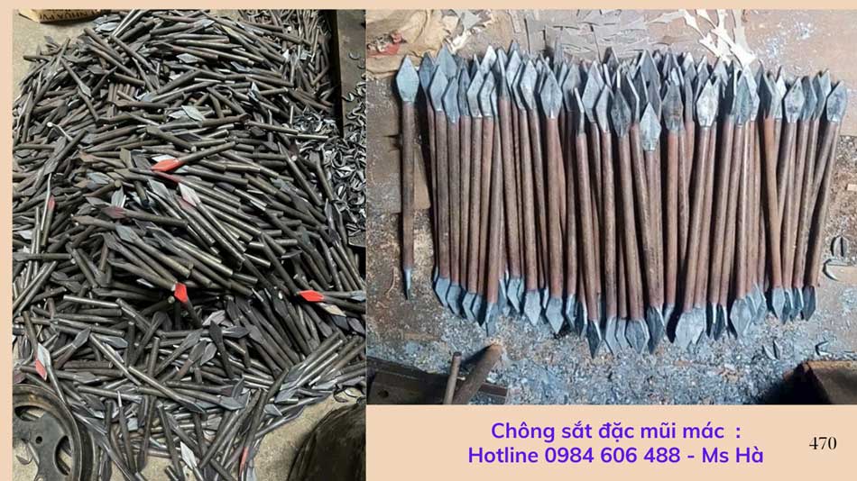 Chông sắt hàng rào 60