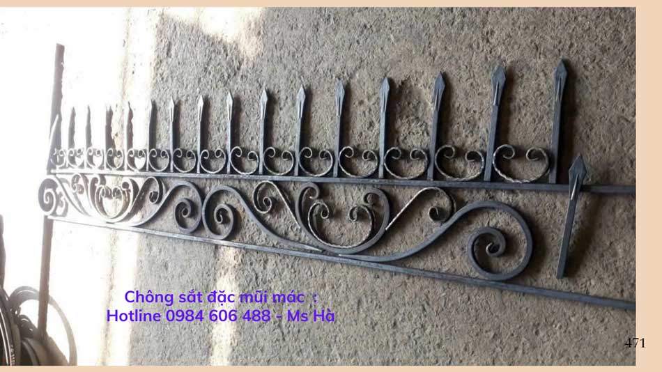 Chông sắt hàng rào 61