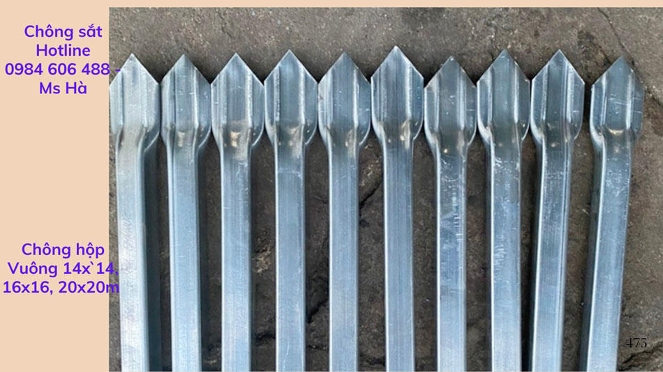Chông sắt hàng rào 65