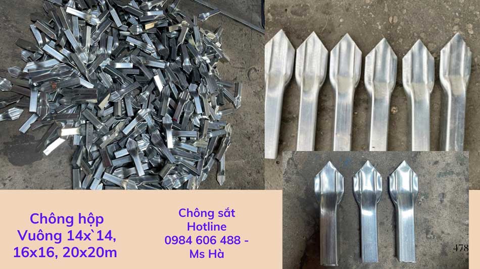 Hàng rào chông sắt hộp