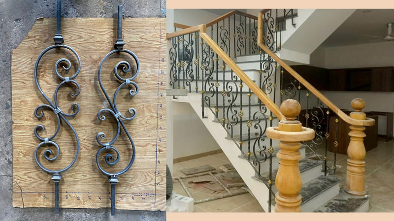 Con tiện cầu thang sắt 1