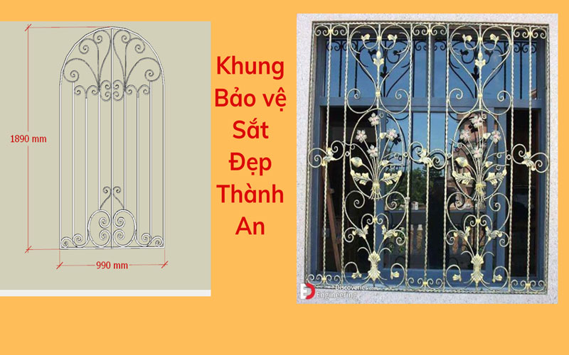 Mẫu khung Bảo Vệ Sắt 