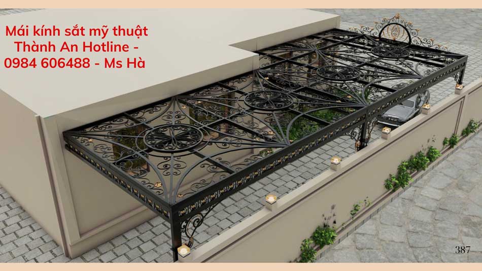 Mái kính sắt nghệ thuật 1