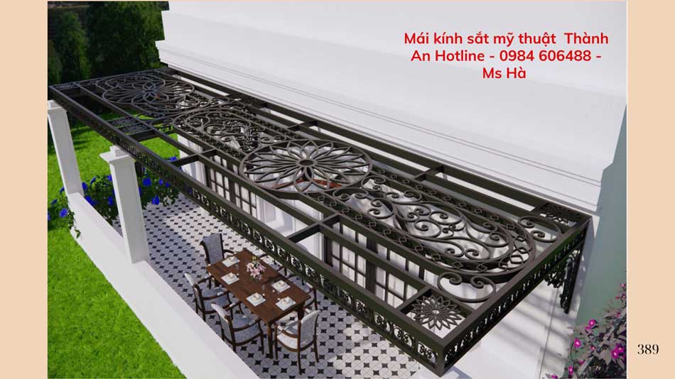 Mái kính sắt nghệ Thuật 3