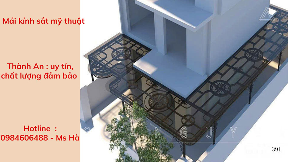 Mái kính sắt nghệ thuật 5