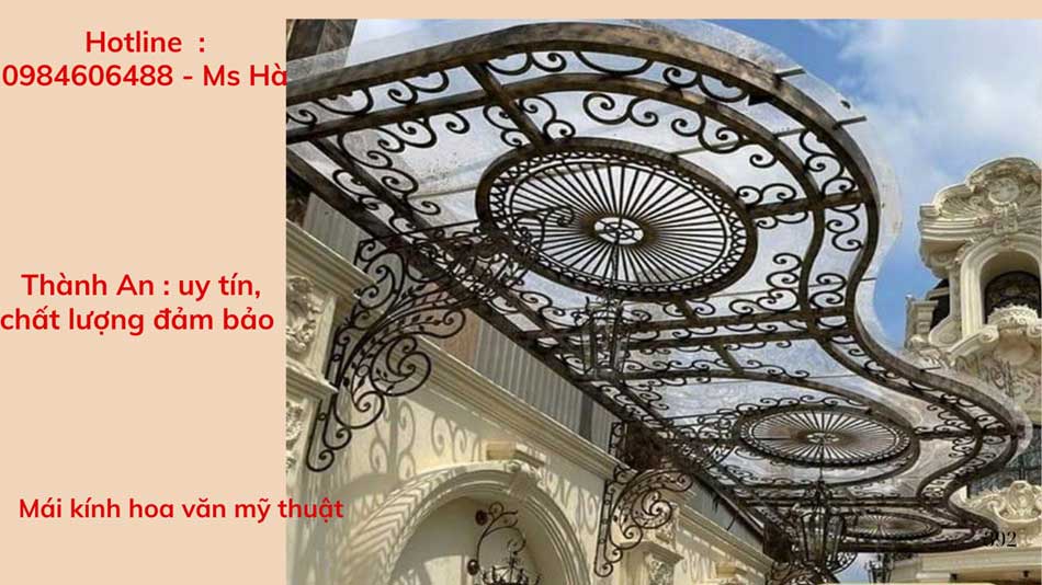 Mái kính sắt nghệ thuật 6 