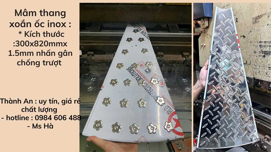 Mâm cầu thang inox