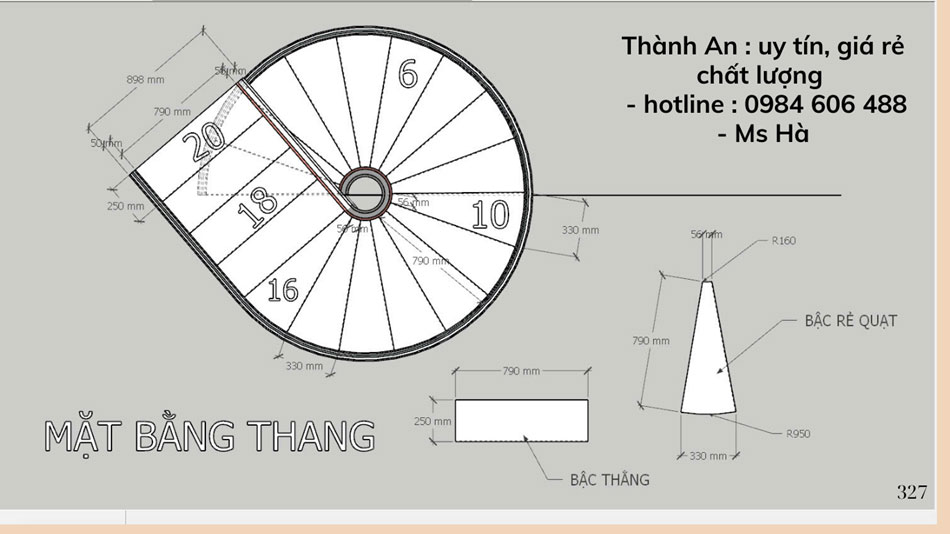 Mâm cầu thang sắt BÌnh Dương