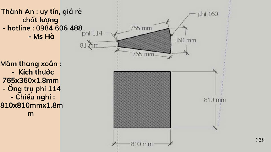 mâm cầu thang tại Bình Dương