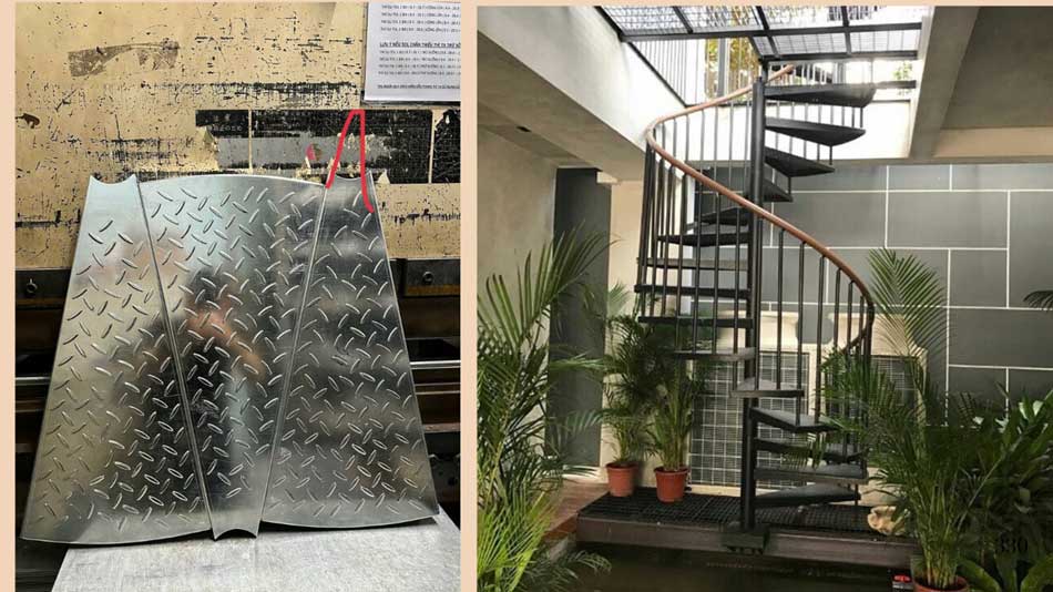 Mâm cầu thang sắt Dĩ an