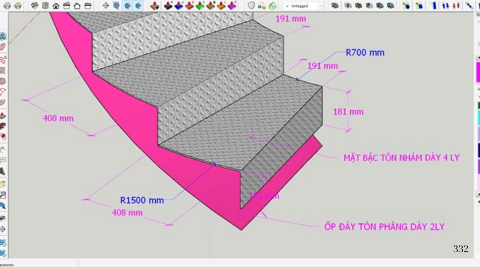 Mâm cầu thang sắt xoắn ốc