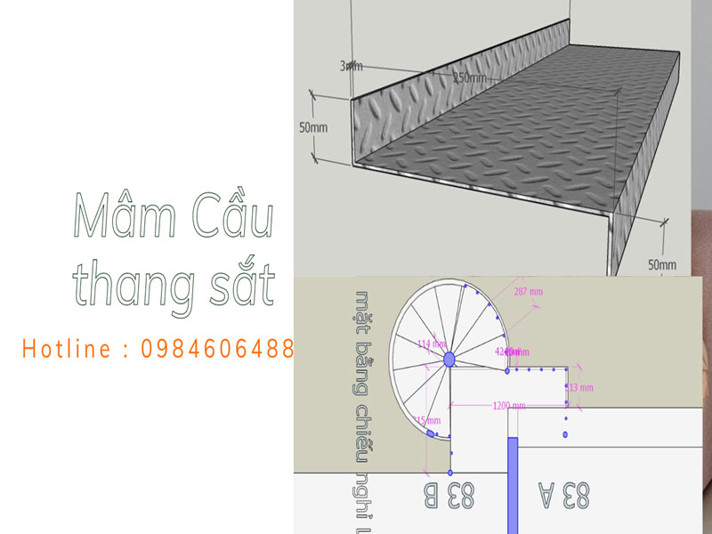 Mâm Cầu Thang Sắt 