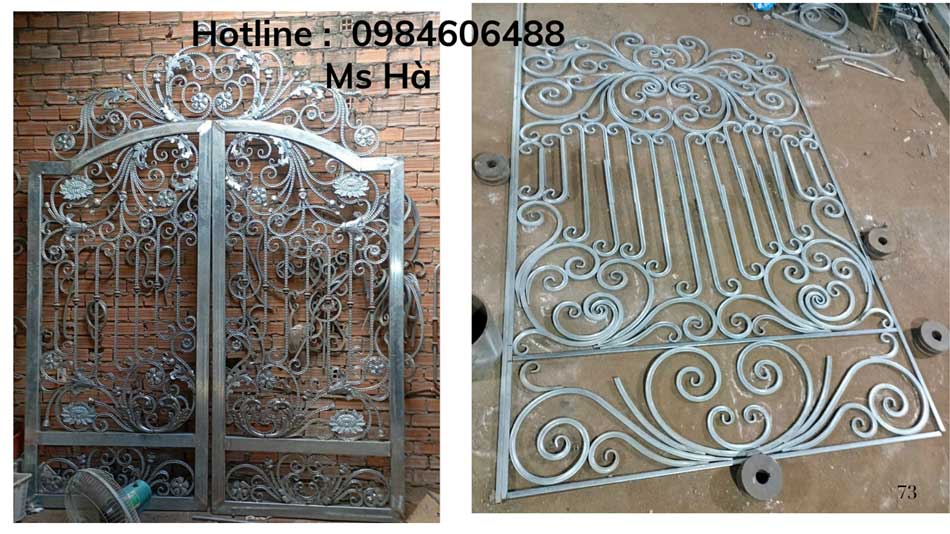 Mẫu Hoa văn Sắt Mỹ Thuật Cửa cổng 