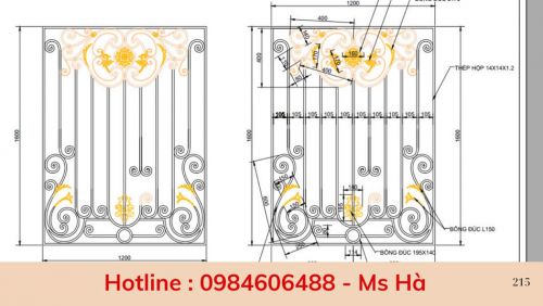 Mẫu Chông Sắt, Hoa Văn Sắt Mỹ Thuật Đẹp Tại Long An