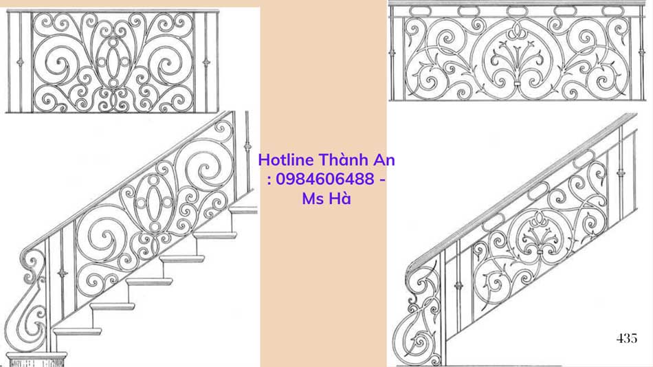 Phụ kiện hoa văn sắt 14