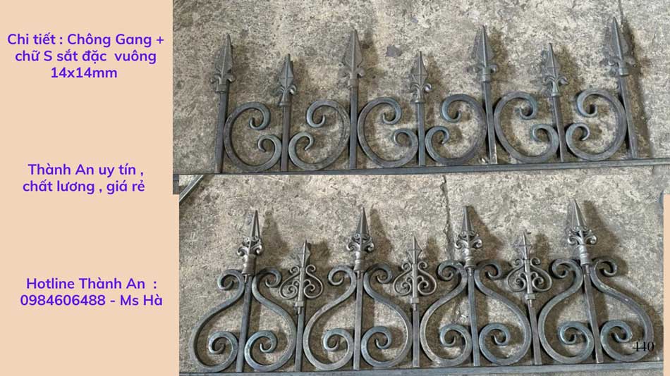 Phụ kiện hoa văn sắt 17