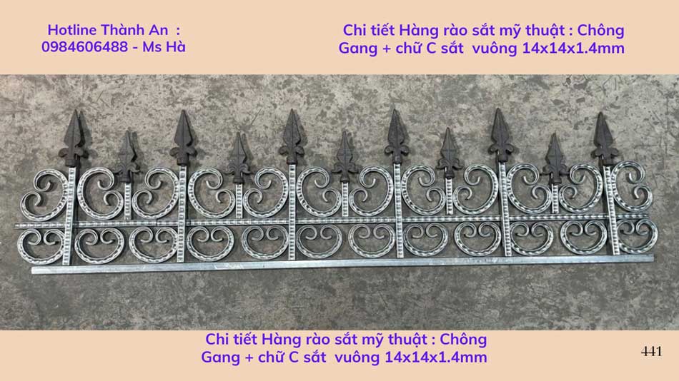 Phụ kiện hoa văn sắt