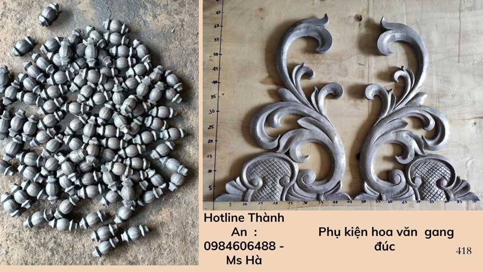 Phụ kiện hoa văn sắt 31