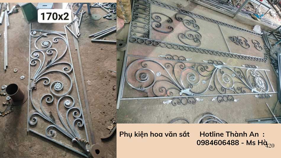 Phụ kiện hoa văn sắt 33