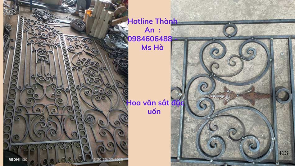Phụ kiện hoa văn sắt 36