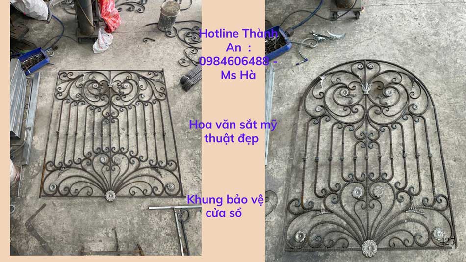 Hoa văn sắt uốn phụ kiện hoa văn sắt