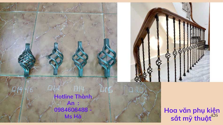 Phụ kiện hoa văn sắt 39