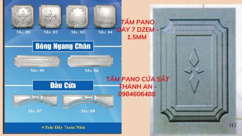 Tấm pano Cửa Sắt – Mẫu Kích Thước và Báo Giá 