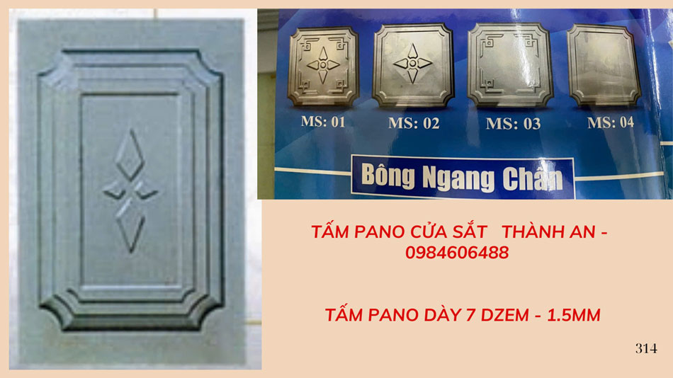 Tấm pano cửa sắt thành an 2